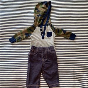 Carter’s Camo Hoodie and Jean Outfit